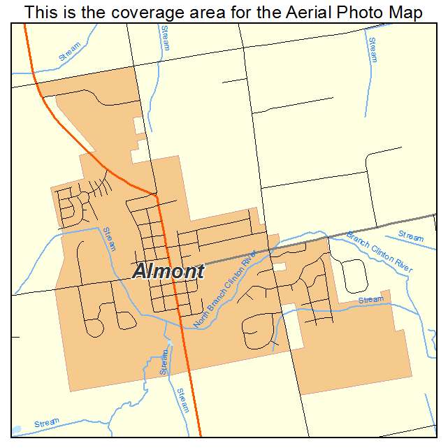 Almont, MI location map 