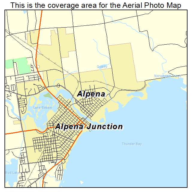 Alpena, MI location map 