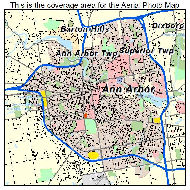 Ann Arbor, MI location map 