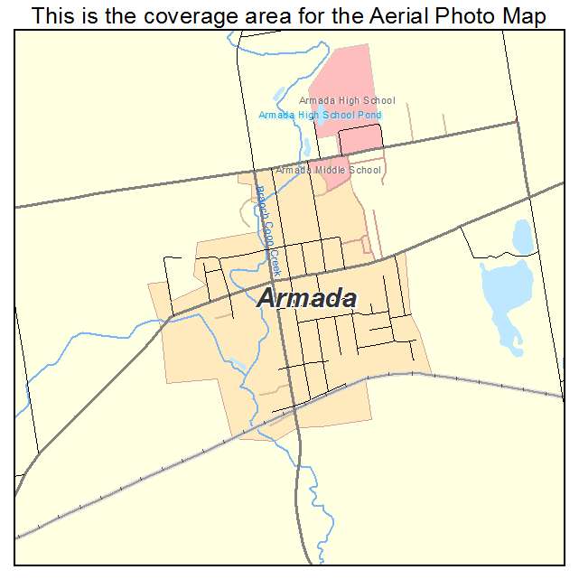 Armada, MI location map 
