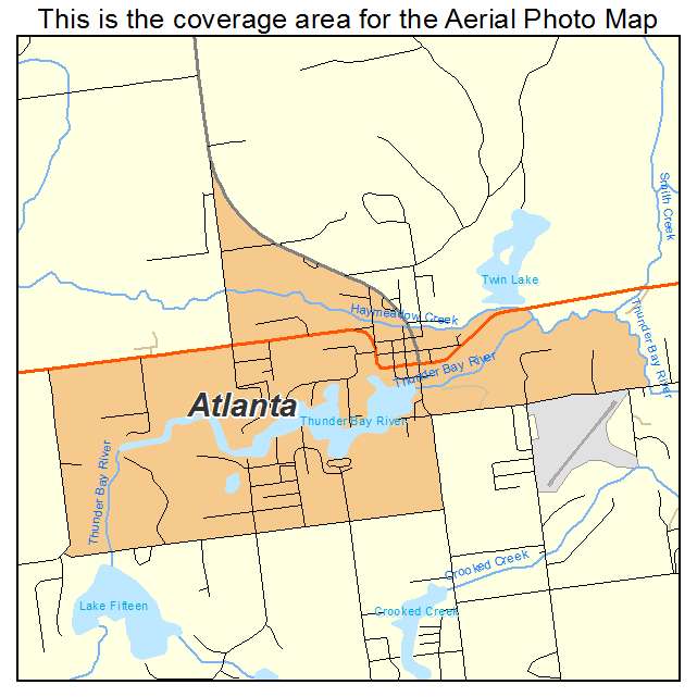 Atlanta, MI location map 