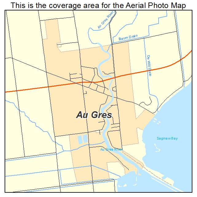 Au Gres, MI location map 