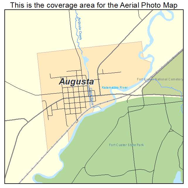 Augusta, MI location map 