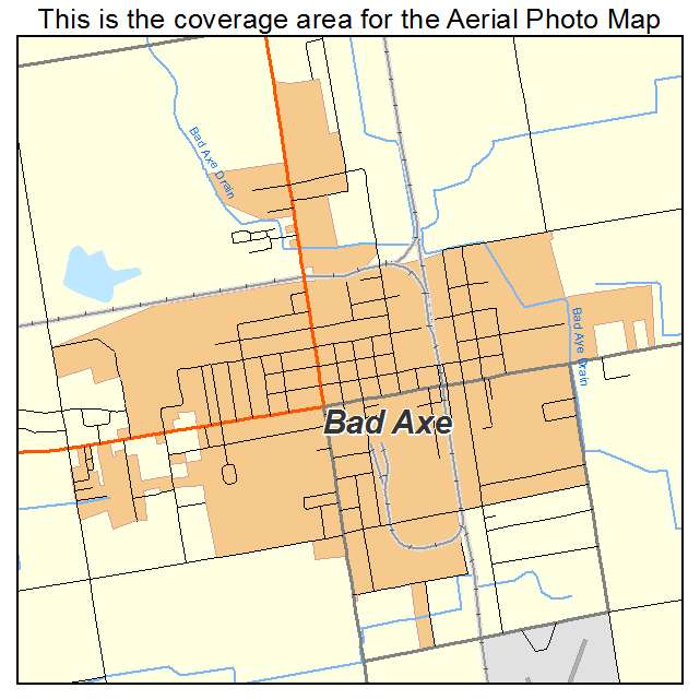 Bad Axe, MI location map 