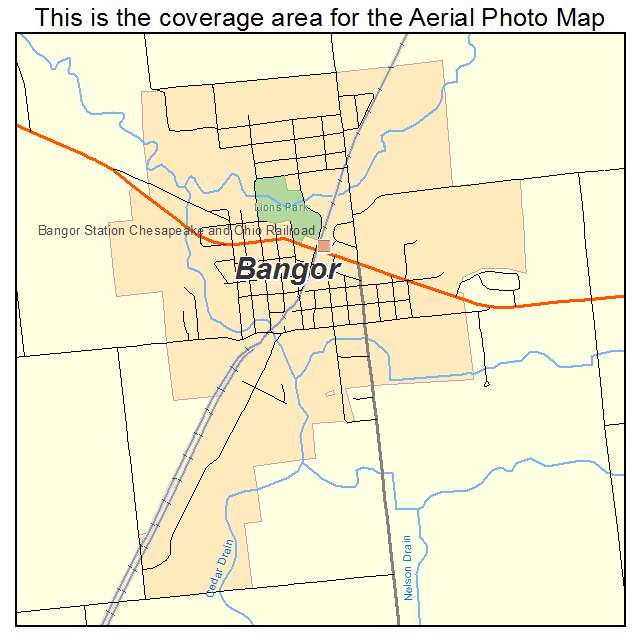 Bangor, MI location map 