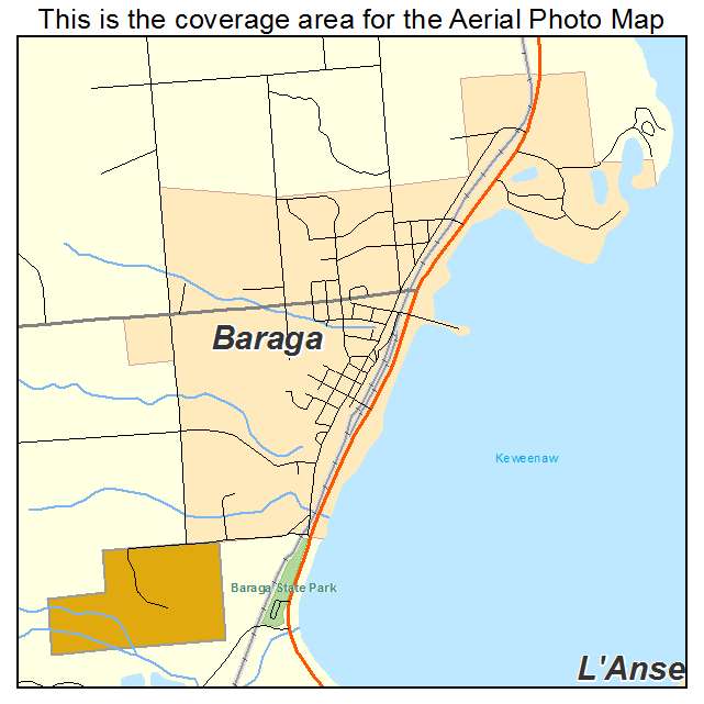 Baraga, MI location map 