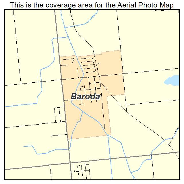Baroda, MI location map 