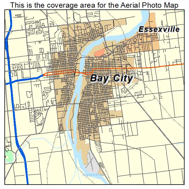 Bay City, MI location map 
