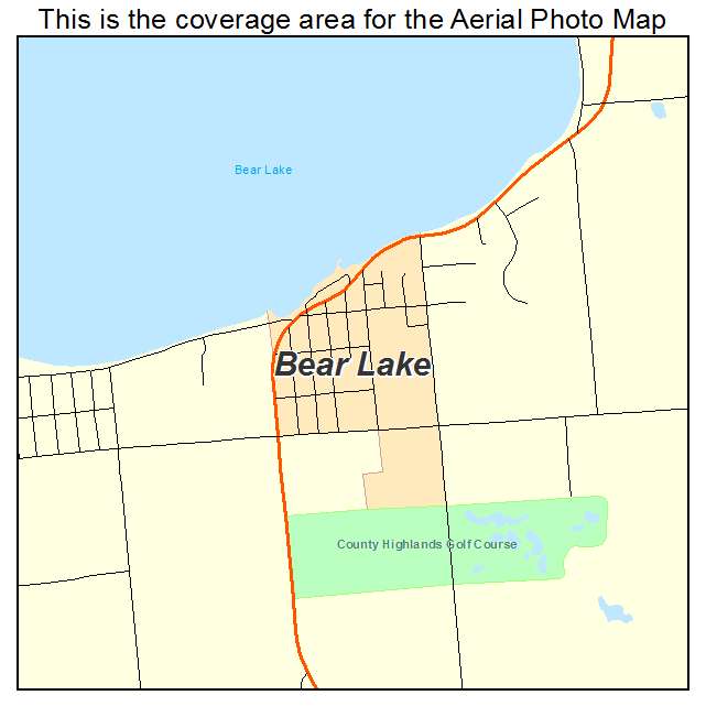 Bear Lake, MI location map 