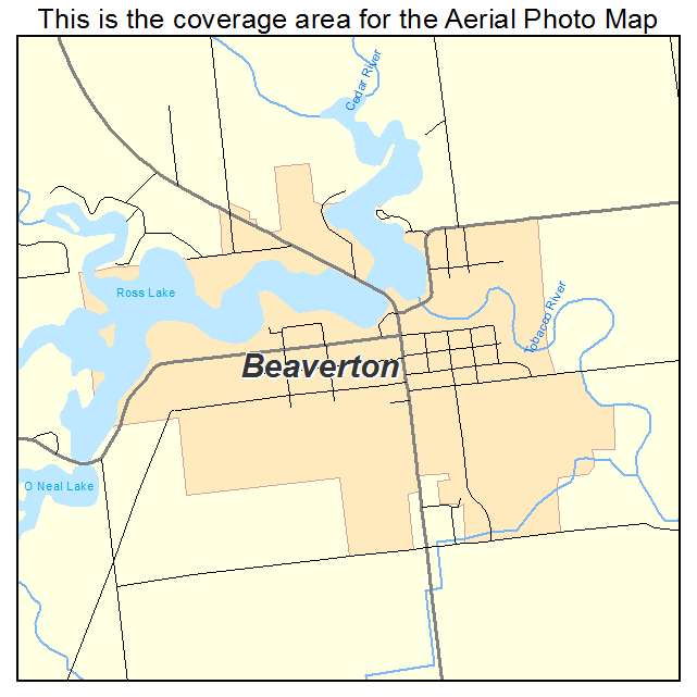 Beaverton, MI location map 