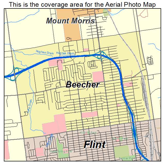 Beecher, MI location map 