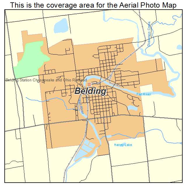 Belding, MI location map 