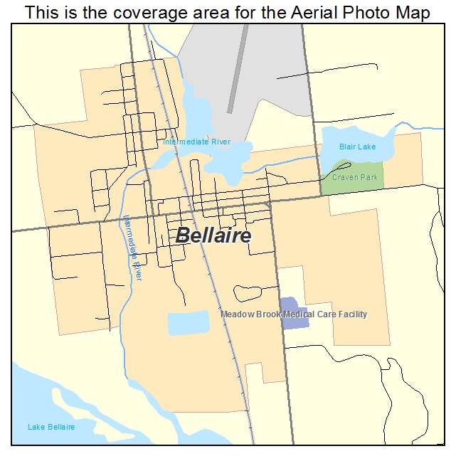 Bellaire, MI location map 