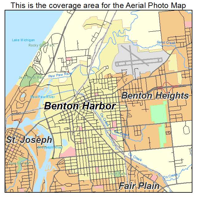 Benton Harbor, MI location map 