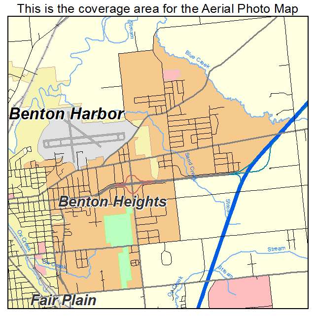 Benton Heights, MI location map 