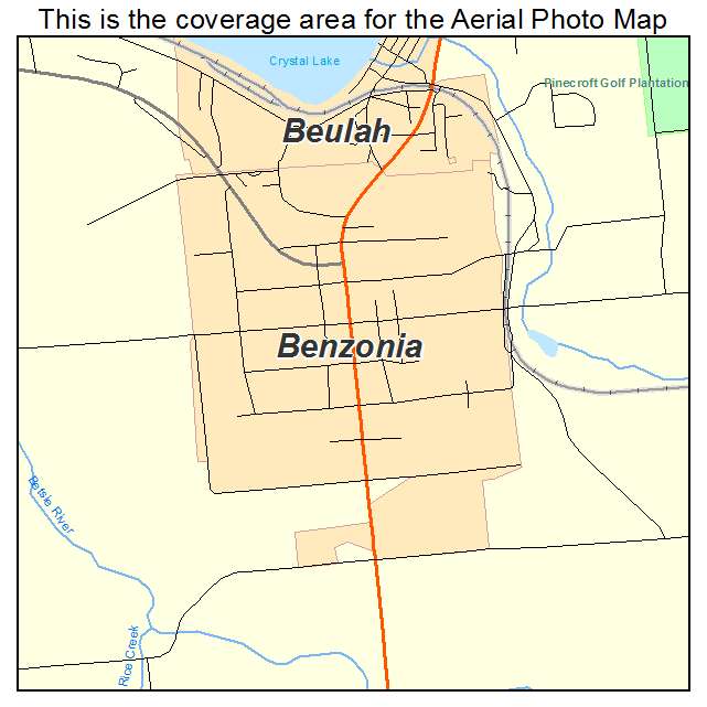 Benzonia, MI location map 