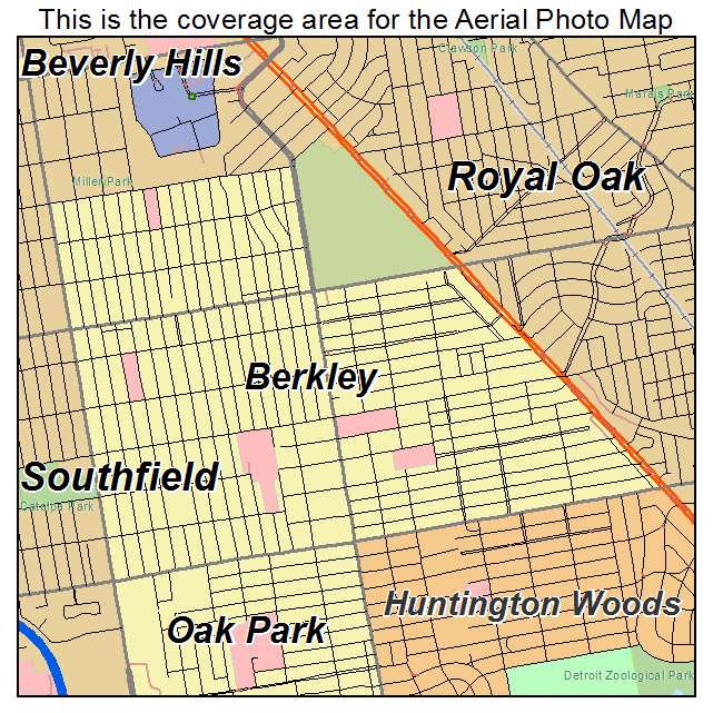 Berkley, MI location map 