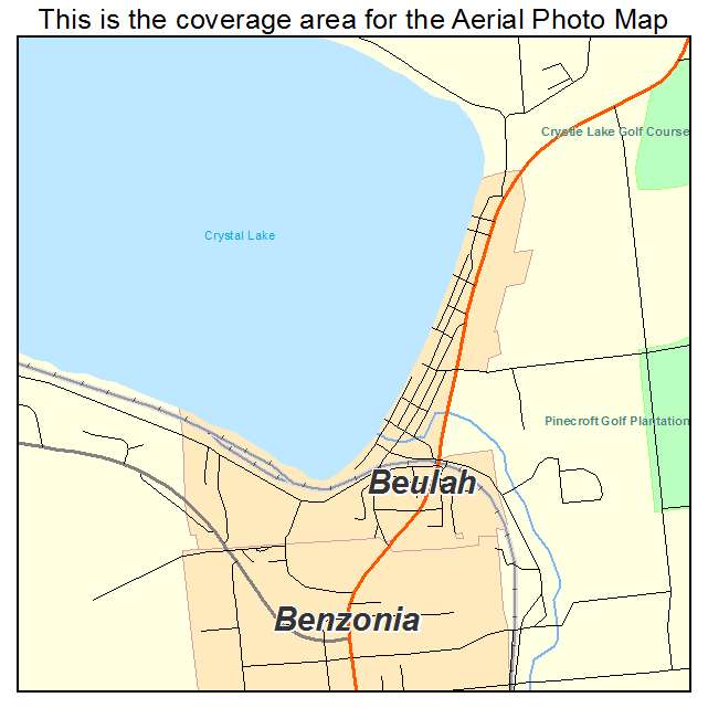 Beulah, MI location map 