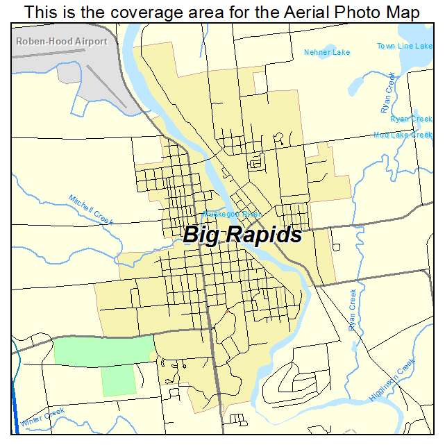 Big Rapids, MI location map 