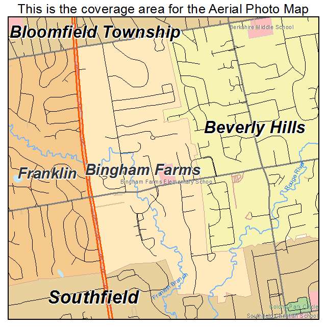 Bingham Farms, MI location map 