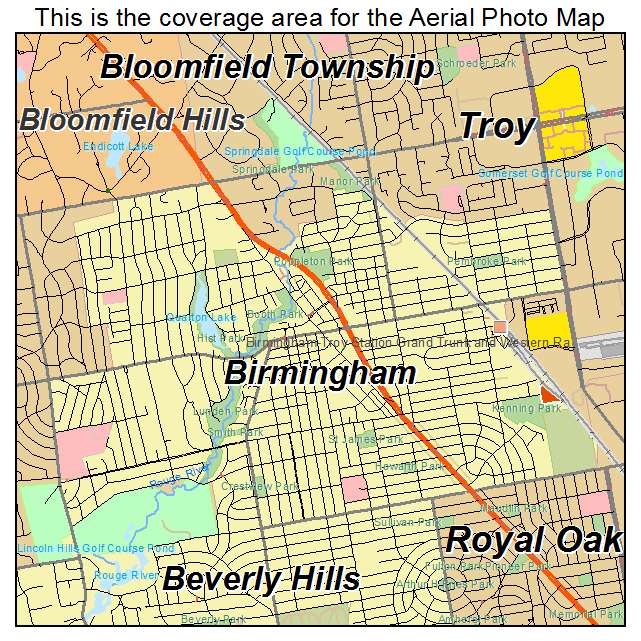 Birmingham, MI location map 