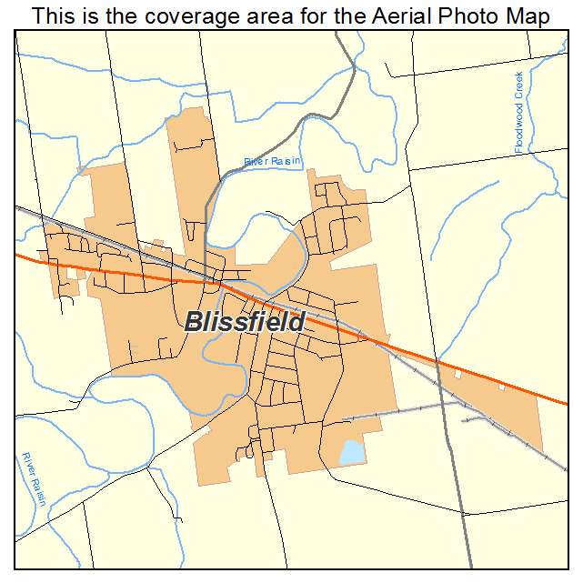 Blissfield, MI location map 