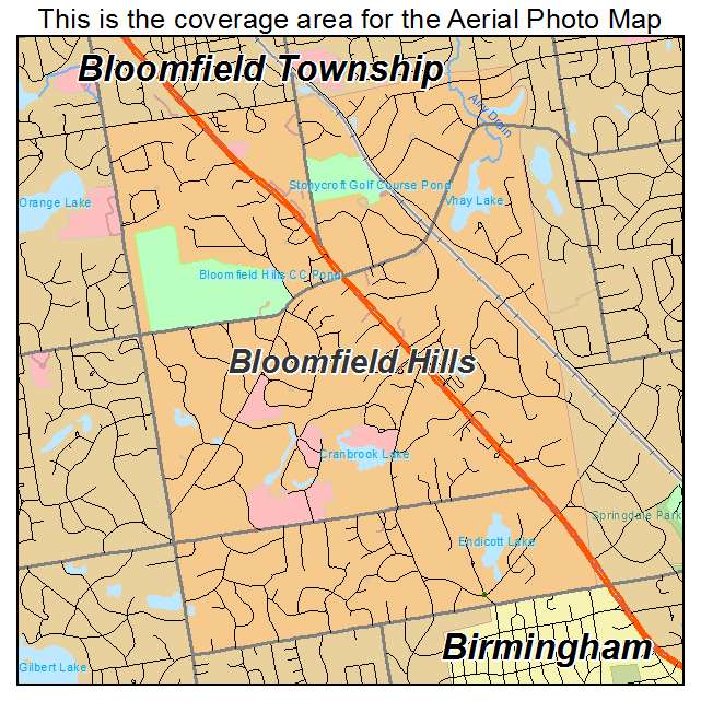 Bloomfield Hills, MI location map 