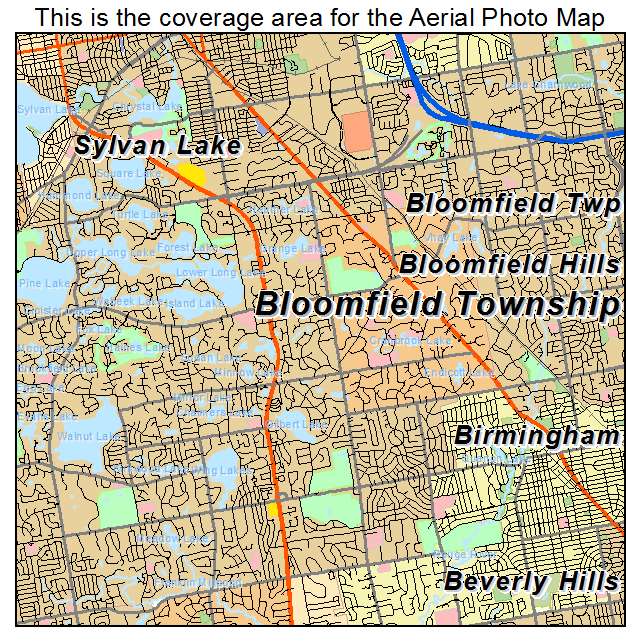 Bloomfield Township, MI location map 