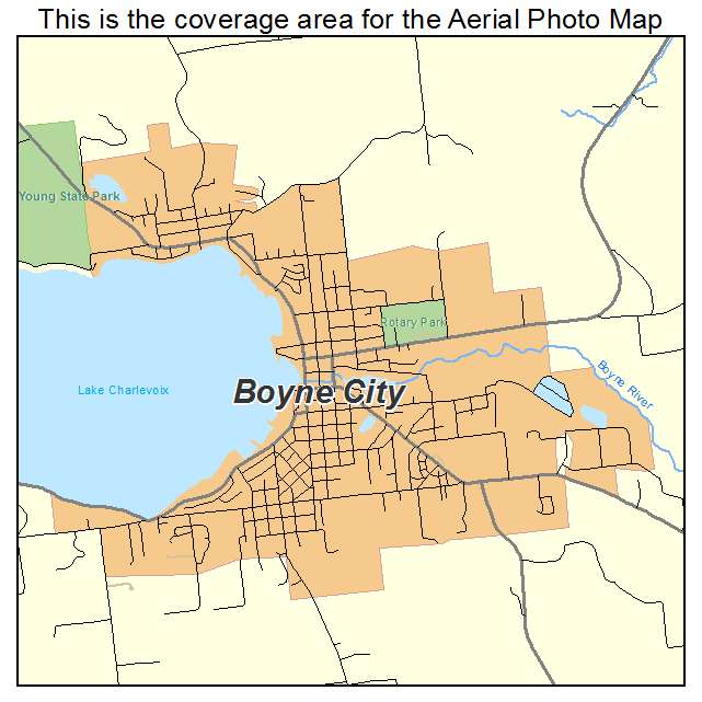 Aerial Photography Map Of Boyne City Mi Michigan