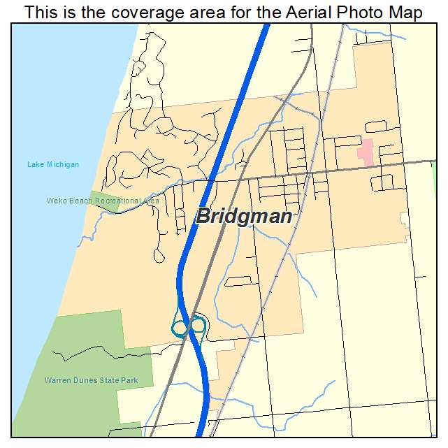 Bridgman, MI location map 