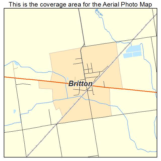 Britton, MI location map 