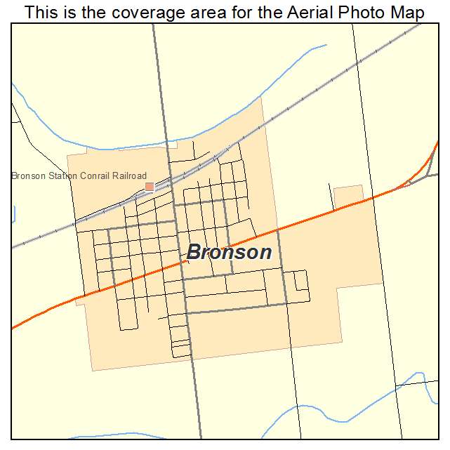 Bronson, MI location map 