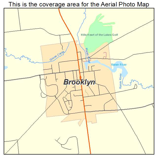 Brooklyn, MI location map 