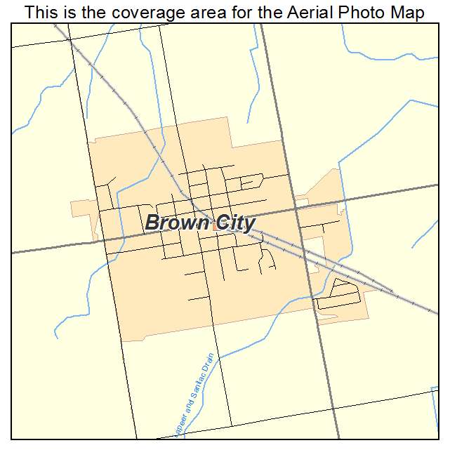 Brown City, MI location map 