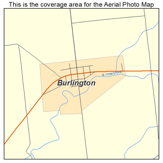 Burlington, MI location map 
