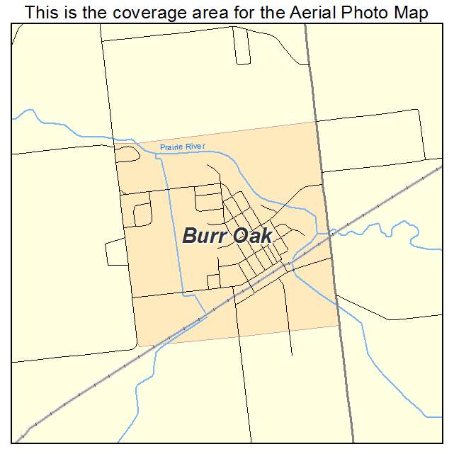 Burr Oak, MI location map 