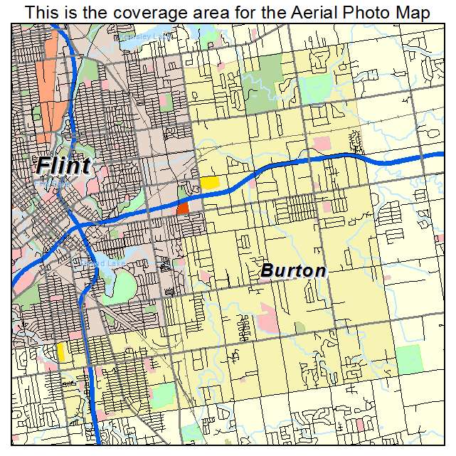 Burton, MI location map 
