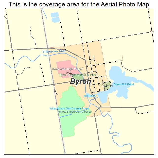 Byron, MI location map 