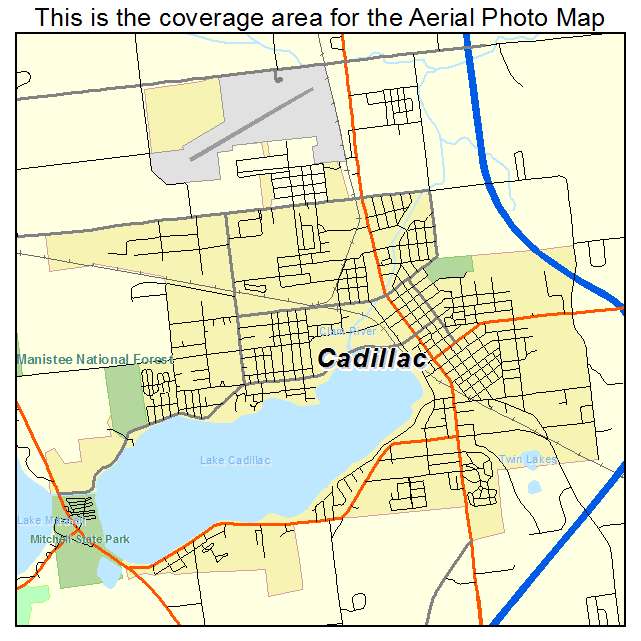 Cadillac, MI location map 