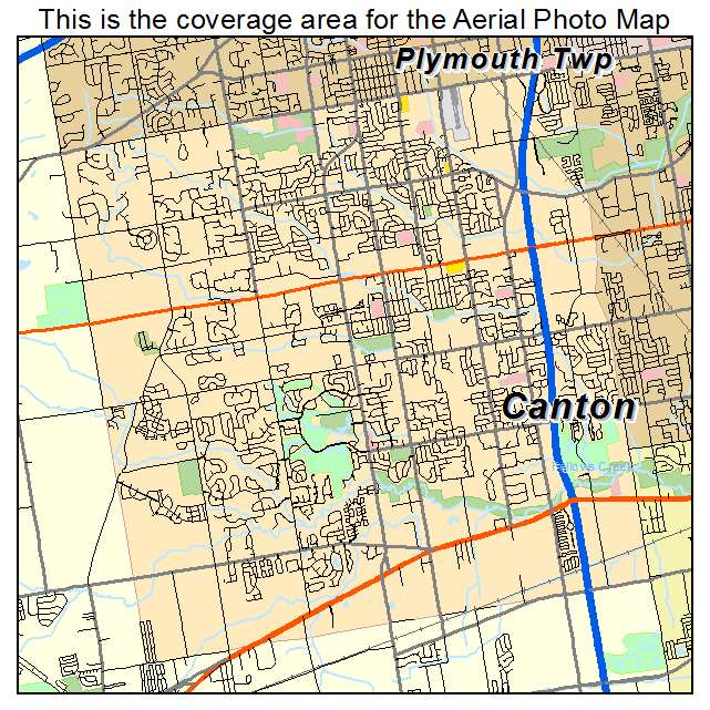 Canton, MI location map 