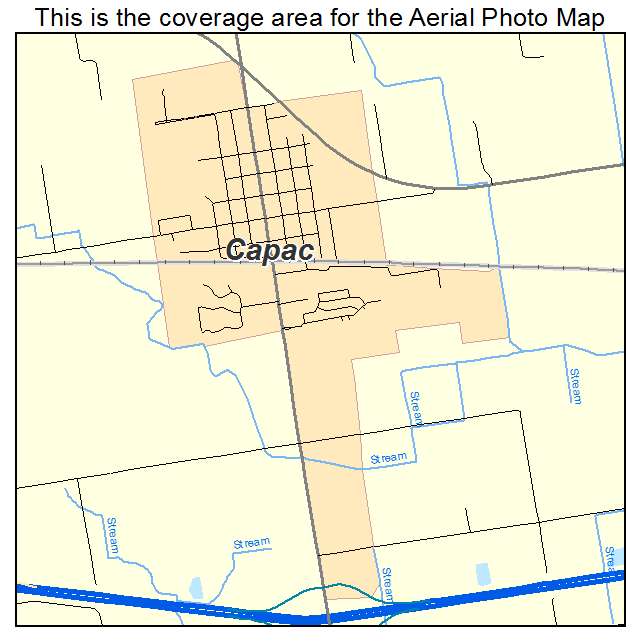 Capac, MI location map 