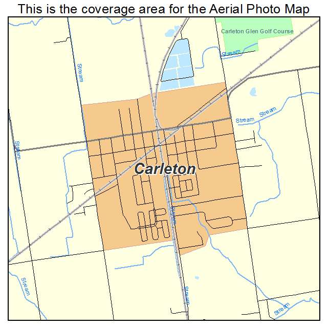 Carleton, MI location map 