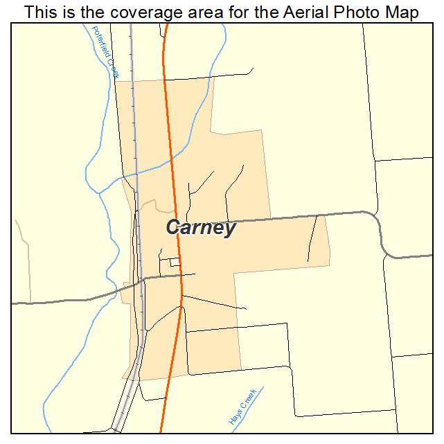 Carney, MI location map 