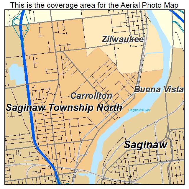 Carrollton, MI location map 