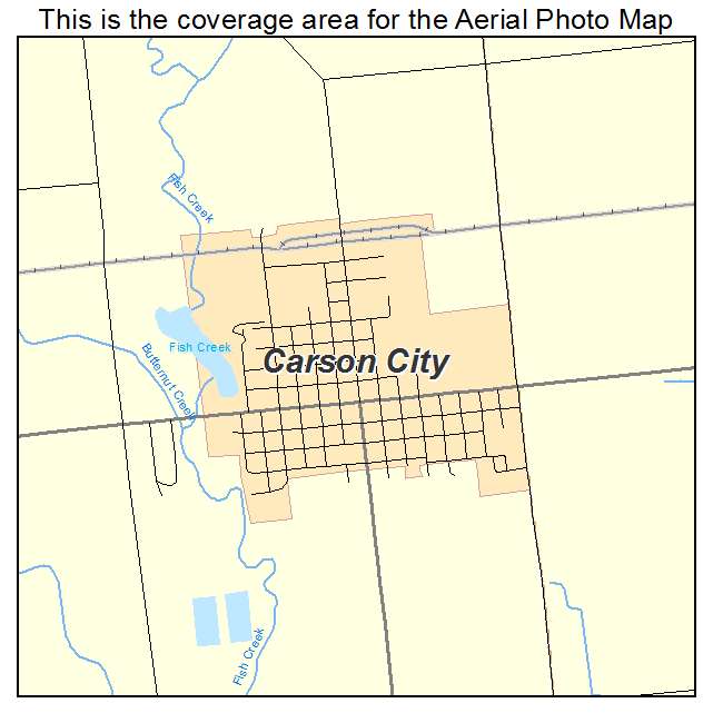 Carson City, MI location map 