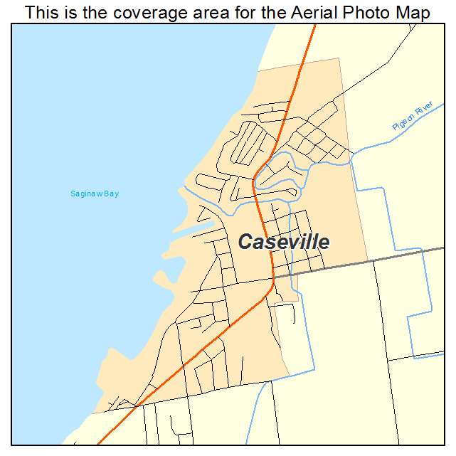 Caseville, MI location map 