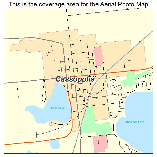 Cassopolis, MI location map 