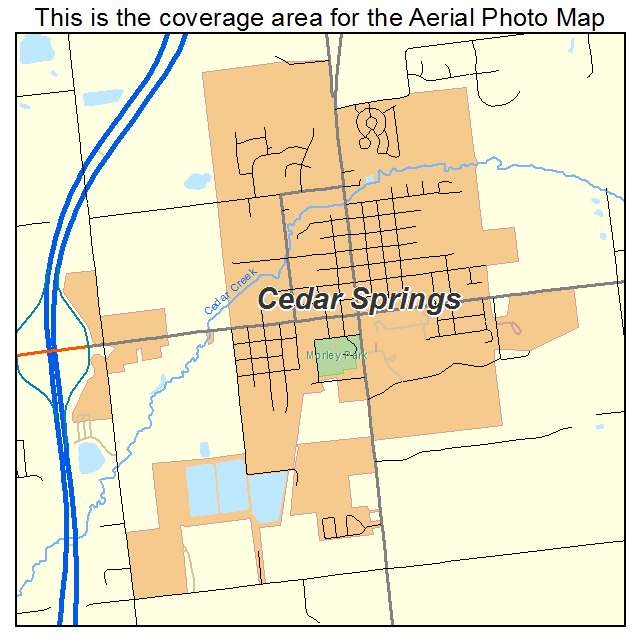 Cedar Springs, MI location map 