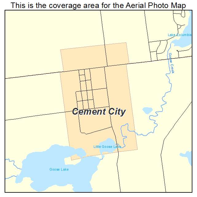 Cement City, MI location map 