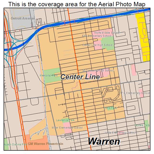 Center Line, MI location map 